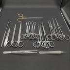 Pet Spay Surgical Instrument Set with Ovarian Retractor & Spay Clamp, 18pc or 24pc