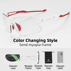 ROCKBROS Photochromic Cycling Glasses UV400 Outdoors Sports Bicycle Sunglasses Frameless Bike Glasses Goggles Technical Eyewear