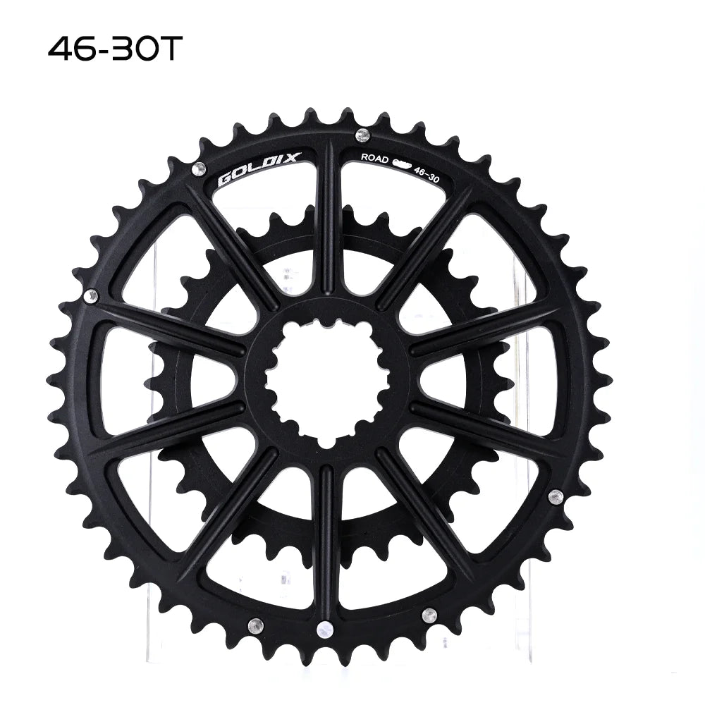 GOLDIX 53-39T 52-36T 50-34T 48-32T 46-30T specification road bicycle crankset chainring suitable for SHIMANO and SRAM 10 11S 12S
