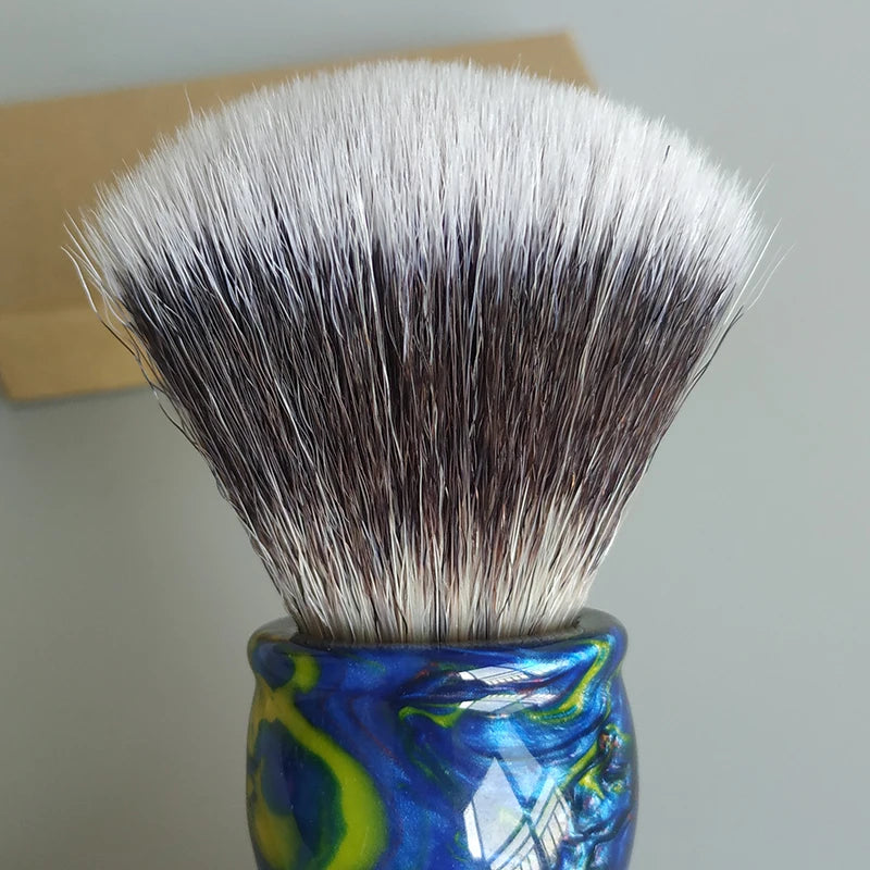 Dscosmetic blue galaxy G7 Soft and good backbone synthetic hair shaving brush for man wet shaving