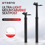TESNO MTB Road Bicycle Shock Absorber Seatpost Tube Bikes Seat Post Dropper Manual Travel Height Adjustable Suspension 30.9/31.6