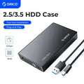 ORICO USB 3.0 External Hard Drive Enclosure for 3.5/2.5 Inch SATA Hard Drives/SSD Up to 20TB with 12V/2A Power Supply UASP