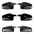 Carbon Fiber Look Black Rearview Side Mirror cover Caps for Mercedes-Benz W176 W246 W204 W212 W221 C117 X204 X156 ABS