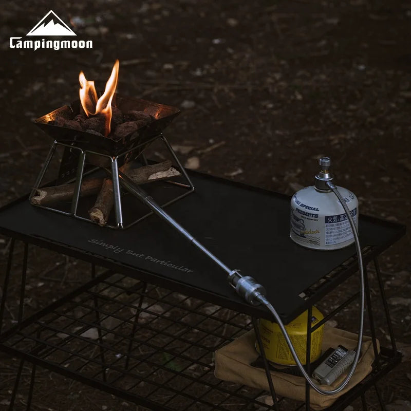 CAMPINGMOON XD-6-NE Torch Spray Gun Outdoor Camping Picnic Fire Making Barbecue Point Carbon Stainless Steel Spray Gun