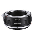 K&F CONCEPT Nik-L Lens Adapter Ring for Nikon F AI Lens to Leica Panasonic L Lens Camera Body for Leica SL SL2 T TL2 Panasonic