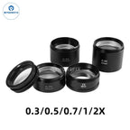 WD165 0.5X 0.7X 1.0X 2.0X Auxiliary Objective Lens Microscope Barlow Lens Objective For Trinocular Stereo Zoom Microscope Camera