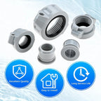 Replacement Inflation Adapter Screw Nut Rubber Seals Connector and Nipple for Coleman Lay-Z-Spa A Coupling Pump & B/C Water Pipe