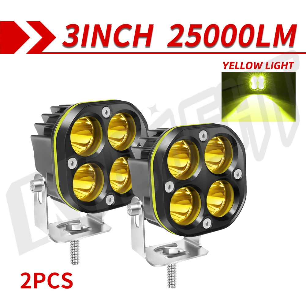 CO LIGHT 3inch Led Work Spotlights 24V 12V Headlights for Motorcycles Flood Led Bar Fog Light DRL for Car Truck 4x4 Off Road ATV