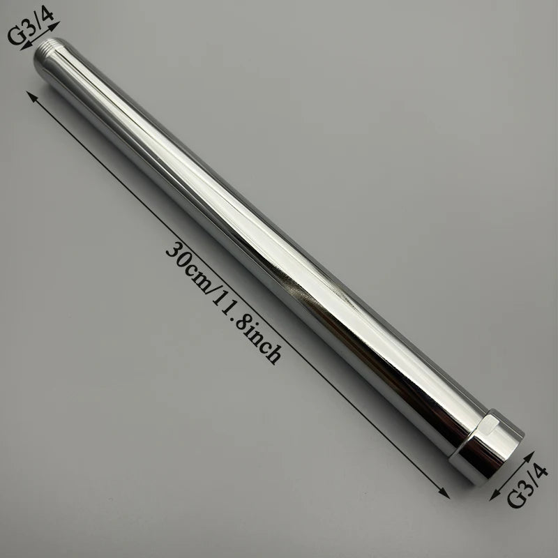 20/30/40/50cm Shower Extension Pipe G3/4 Round Bathroom Shower arm Stainless Steel Round Shower Extension Pipe Extension Pipe