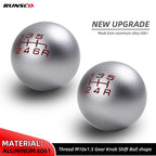 New Gear Shift Knob 5/6 Speed Matte Ball Shape for Honda Civic FD2 FN2 EP3 TYPE R DC2 DC5 Fit City Shifter Knob M10x1.5
