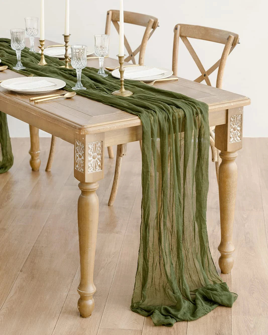 olive green / 4pcs 90X340cm