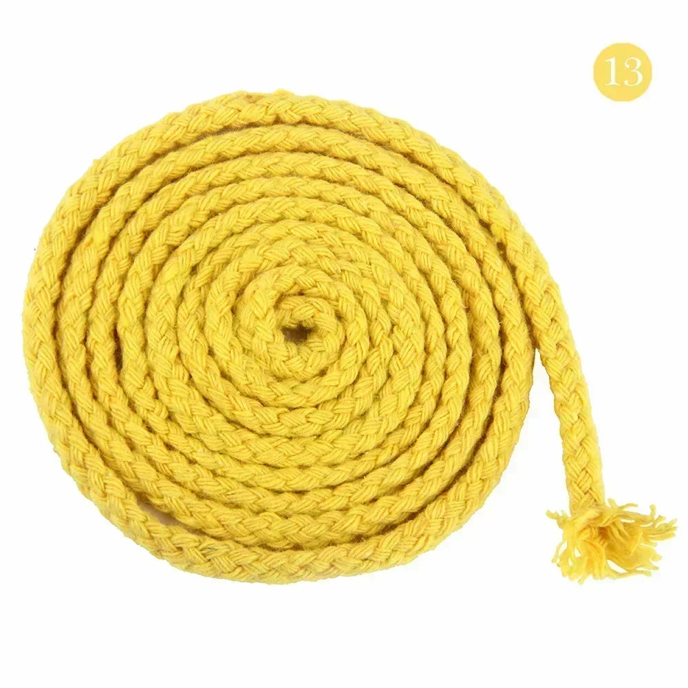 10M 5/7mm Cotton Cord for Sewing Twisted Rope Bag Strap Weave Cords Woven String Home Textile Decoration Ropes Craft Accessories
