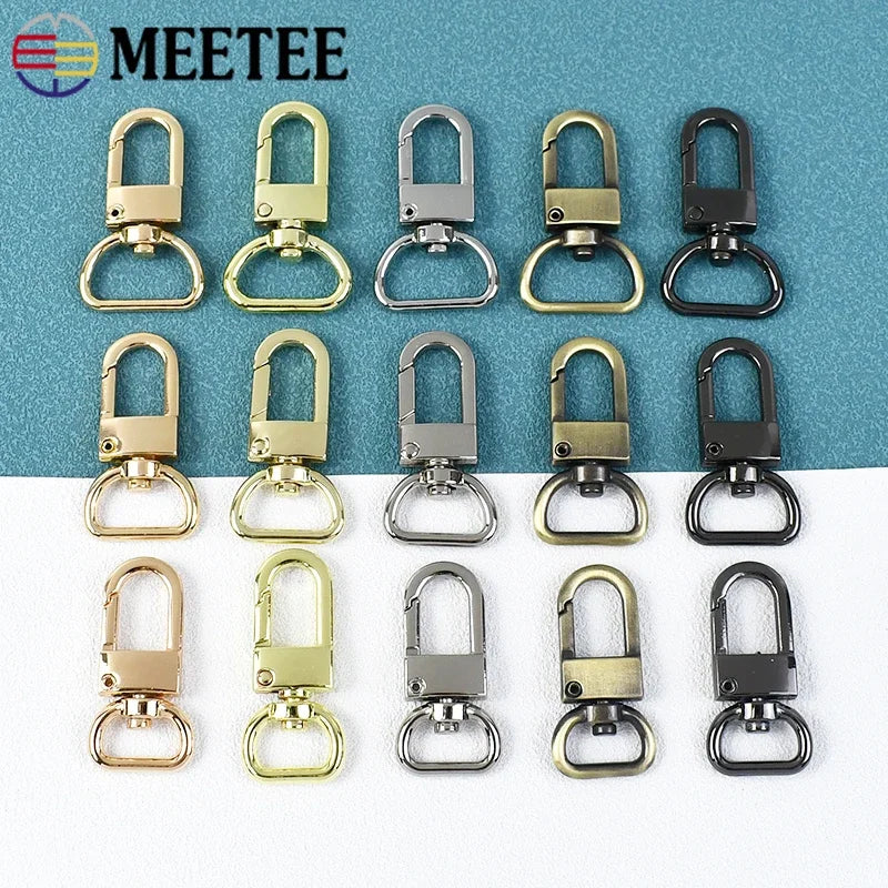 5/10Pcs Meetee 13/16/19mm Metal Belt Buckle Lobster Trigger Clasp Snap Hook Keychain Carabiner for Bag Clip Hardware Accessories