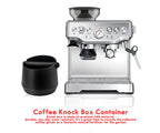 Leeseph Coffee Knock Box Residue Dump Container, Non-slip Durable Barista Grinding Waste Collection Box Fat Body with Knock Bar