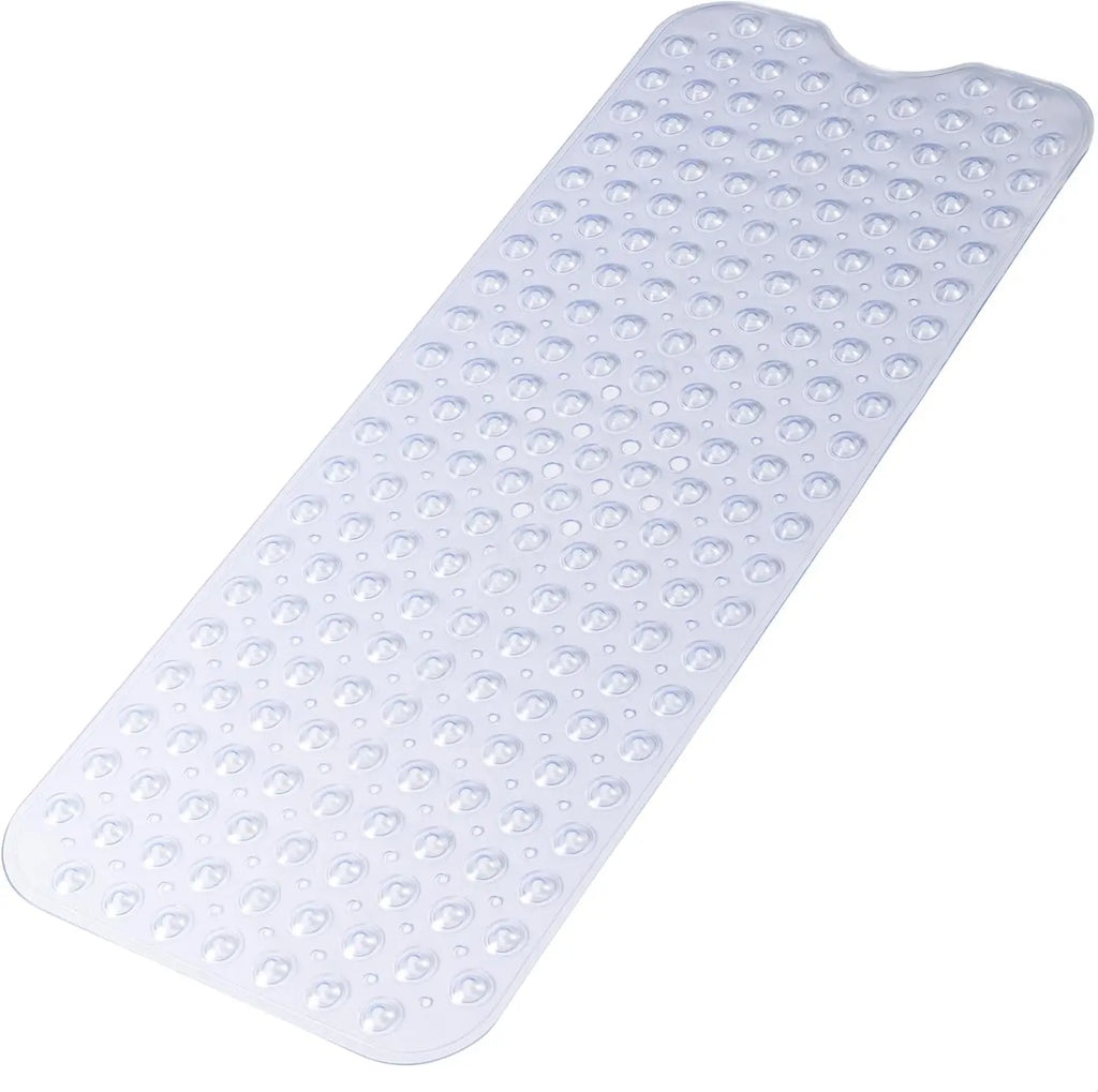 1pc Cartoon Extra Long Bathtub Mat 40x100cm Non Slip Bath Mat for Bathroom Tubs Shower Mats with Suction Cups & Drain Holes
