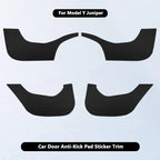 Car Door Anti-Kick Pad For Tesla Model Y Juniper 2025 Leather Sticker Trim Kit Side Door Protector Cover Car Interior Decoration