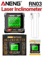 Laser Digital Inclinometer ANENG RN01/RN02/RN03 Angle Gauge 360° Magnes Protractor 0.05° Accuracy Level Box for Woodworking Tool