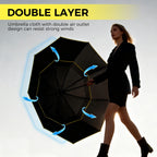 Double Strong Wind Resistant Umbrella Rain Women Large Folding Non-automatic Umbrellas Men Family Travel Business Paraguas