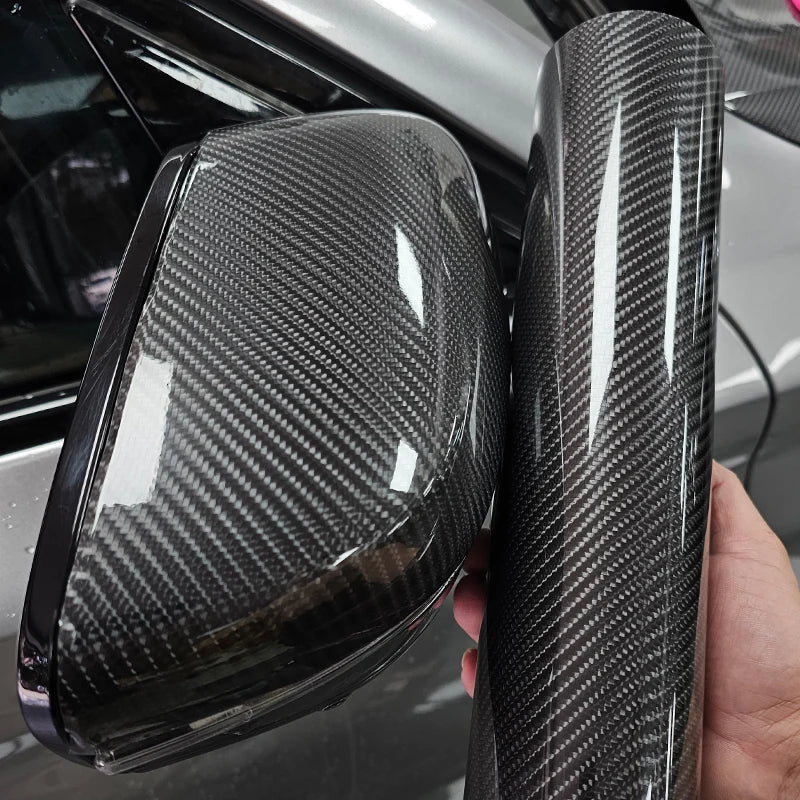 High Gloss 6D 5D Carbon Fiber Black Car Foiling Wrap Vinyl Car Wrapping Folie Automotive Vinyl for Motorcycle Vinyls Motorcycles