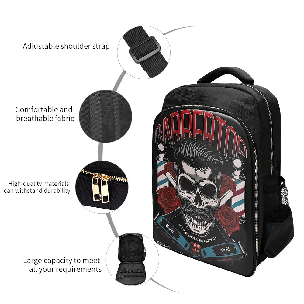 Barber Bag Storage Bag Beauty Makeup Salon Large Capacity Backpack Multifunctional Waterproof Travel Bags Hairdressing Tool