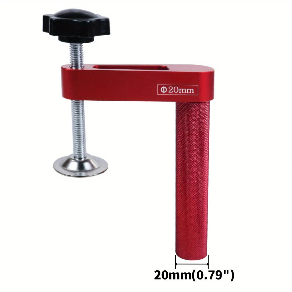 1pc 19mm/20mm Dog Hole Clamp Woodworking Benchtop Bench Dog Clamp Aluminum Alloy (3/4in and 0.79in) Fixed Clip