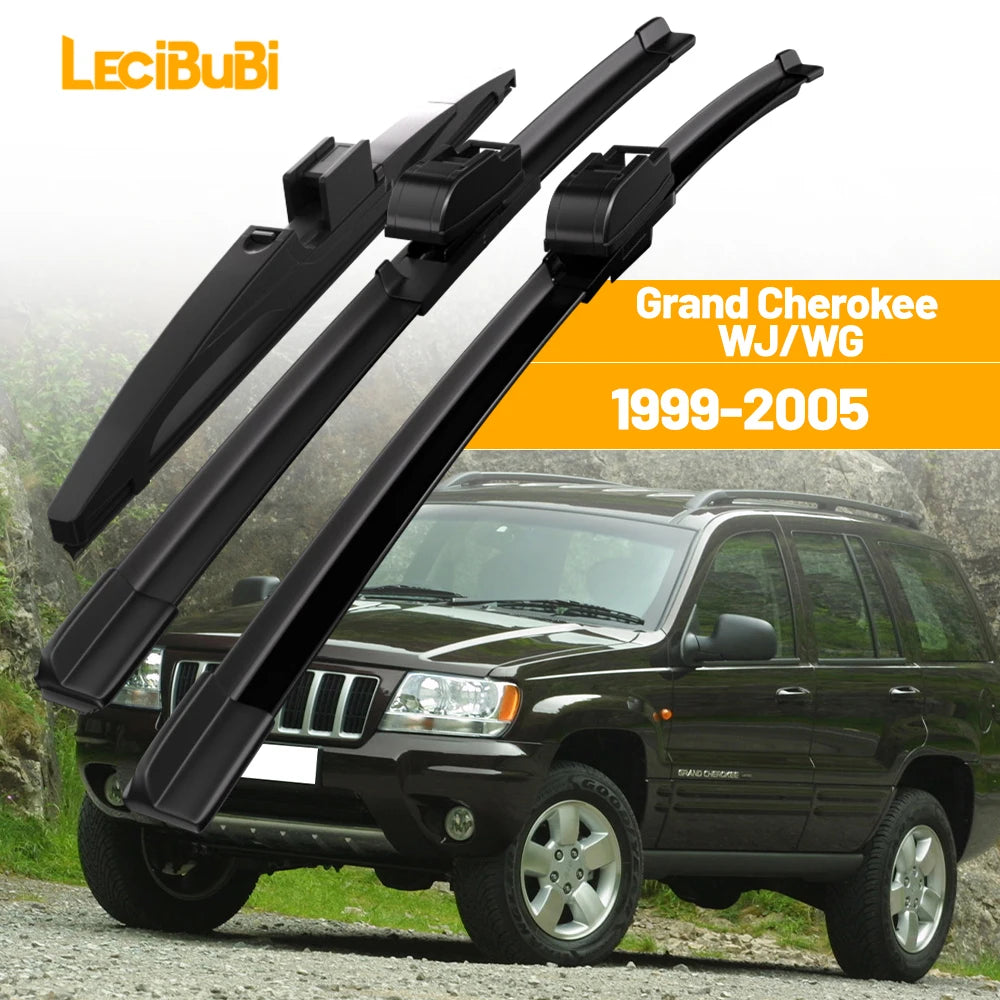 For Jeep Grand Cherokee WJ WG 1999-2005 1set Front & Rear Windshield Wiper Blades Windscreen Wipers 2000 2001 2002 2003 2004