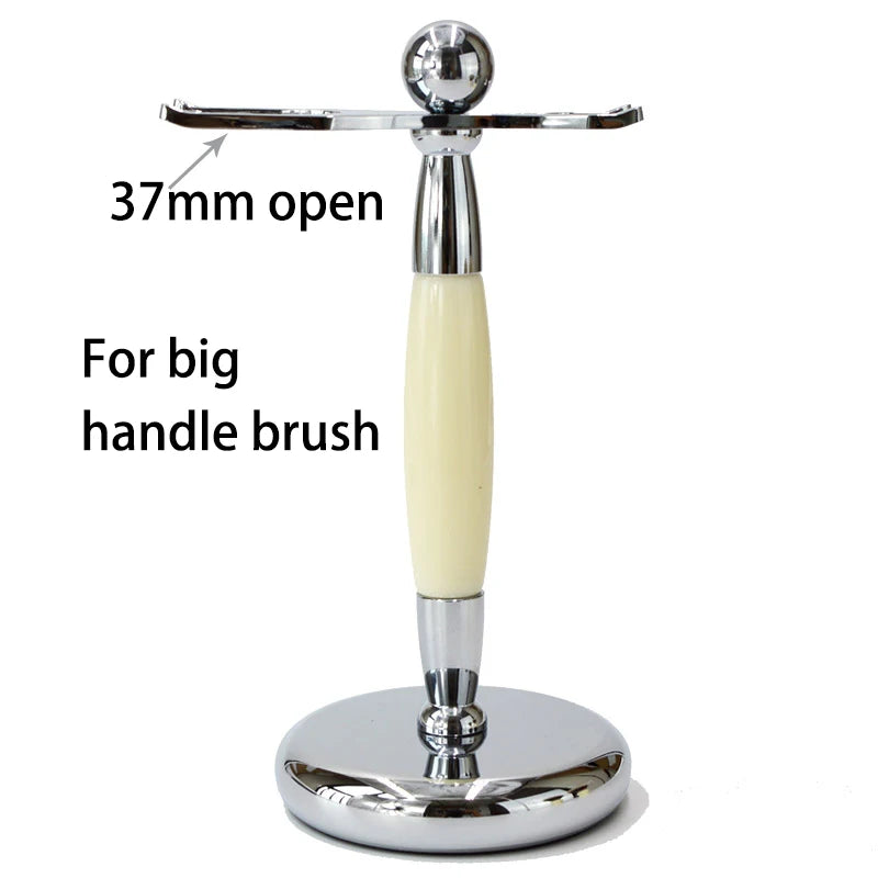 DSCosmetic Metal Shaving Brush Stand and Safety Razor Holder, 26mm/32mm/37mm Black/White