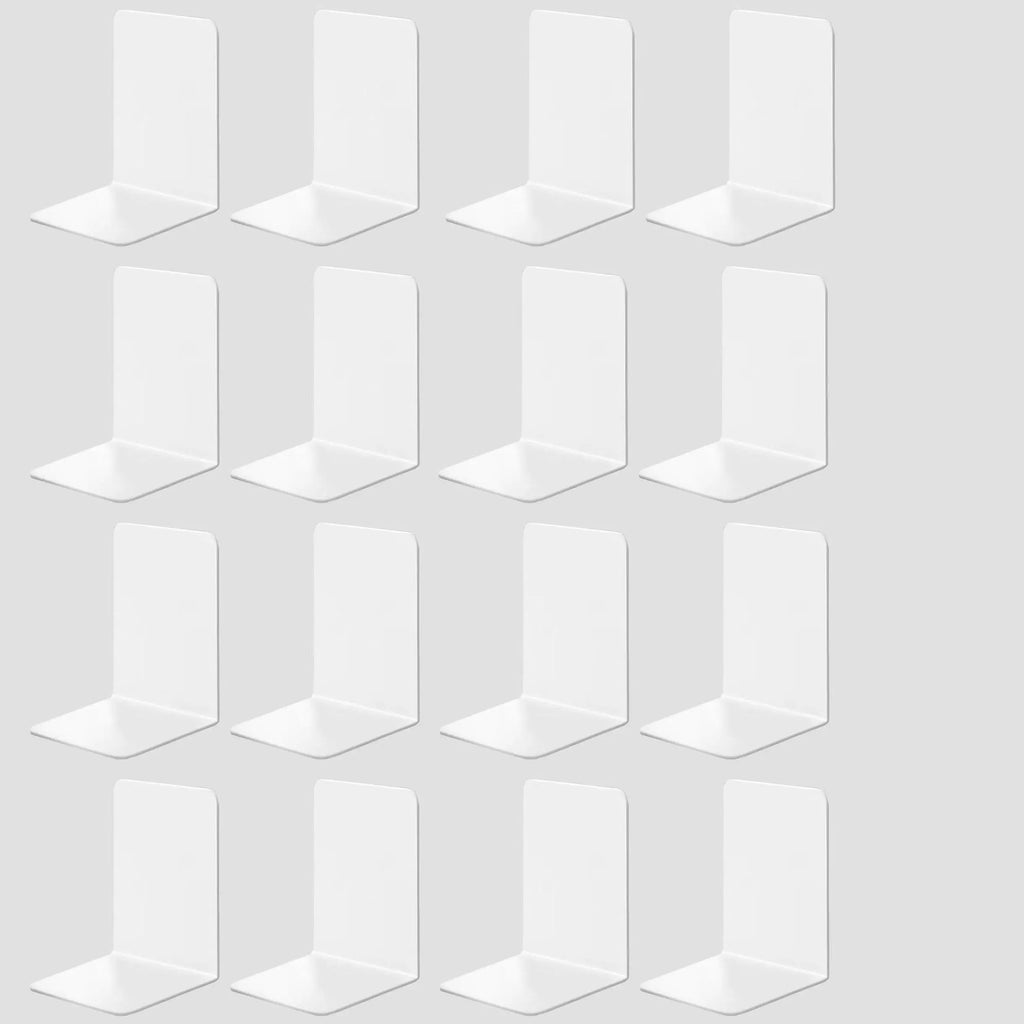 8 Pieces Bookends,Clear Bookends for Shelves,Heavy Duty Book Ends andDesktop Organizer,Book Stopper for Books/Movies/CD