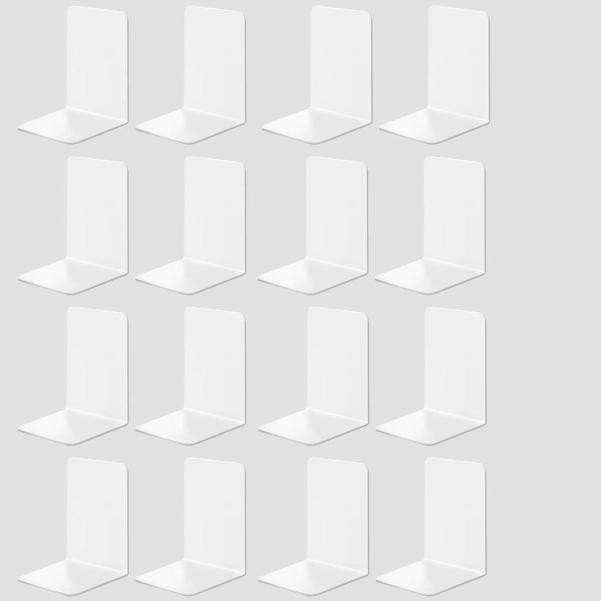 8 Pieces Bookends,Clear Bookends for Shelves,Heavy Duty Book Ends andDesktop Organizer,Book Stopper for Books/Movies/CD