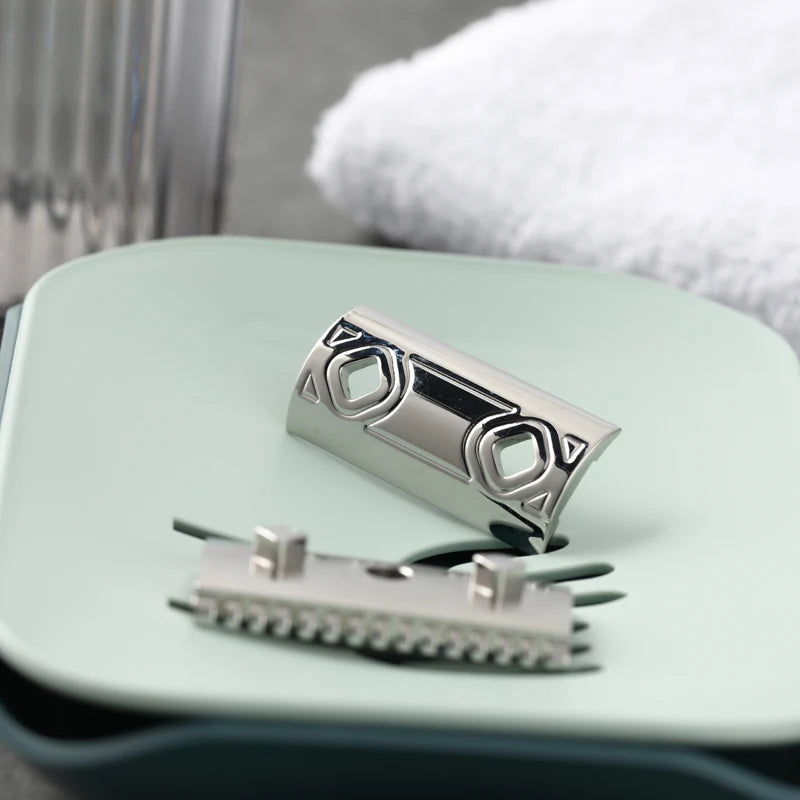 YAQI Harlequin 316 Stainless Steel Polished Safety Razor Head with 0.90mm Blade Gap