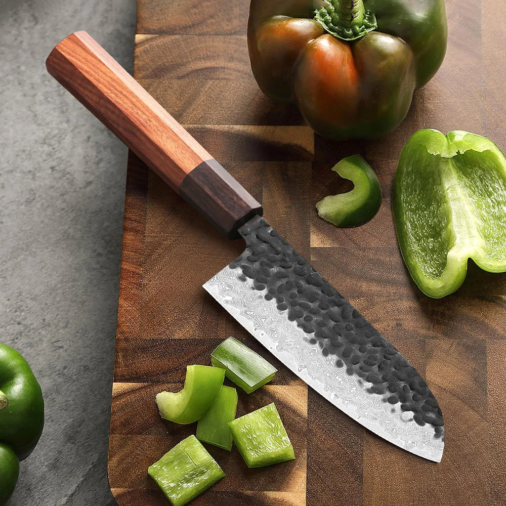 TURWHO 5" Petty Chef Knives 67 Layer Damascus Steel Kitchen Knives Sharp Utility Cooking Tools Japanese Handmade Santoku Knife