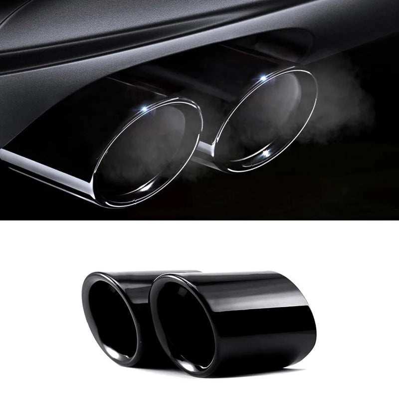 For BMW F10 F20 F30 F32 F34 F36 F48 Car Exhaust Muffler Tip Stainless Steel Pipe Chrome Trim Modified Car Rear Tail Throat Liner