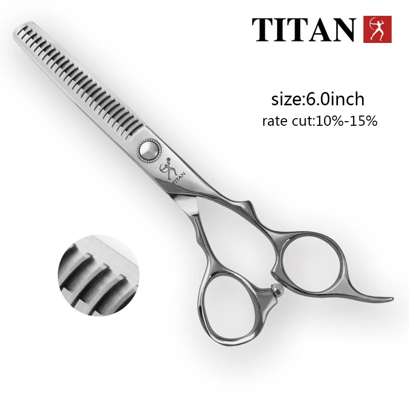 TITAN Professional Hairdressing Haircut Scissors 6 Inch VG10  Hairdresser's Cutting Thinning Tools High Quality Salon Set