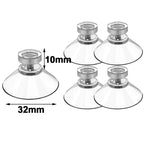 Plastic Suction Cups Hook 25/32/41mm Clear PVC Sucker Pads Strong Adhesive Suction Holder With Screw Nut Home Organizer Hooks
