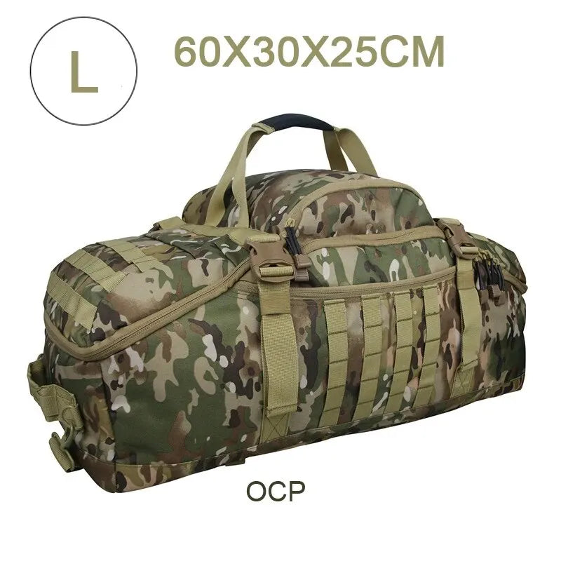 LQARMY Tactical Molle Camping Backpack 45L/80L, Black/Brown/OD Green/OCP Multicam