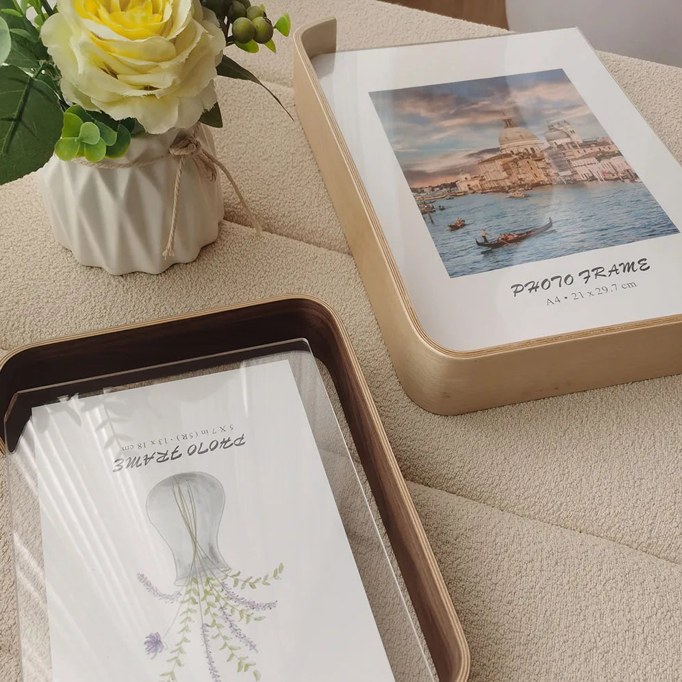 Acrylic Wooden Photo Frame A4 10X15cm 15X20cm Frame Calendar Double-sided Frame Photo Frames For Wedding Party Picture Frame