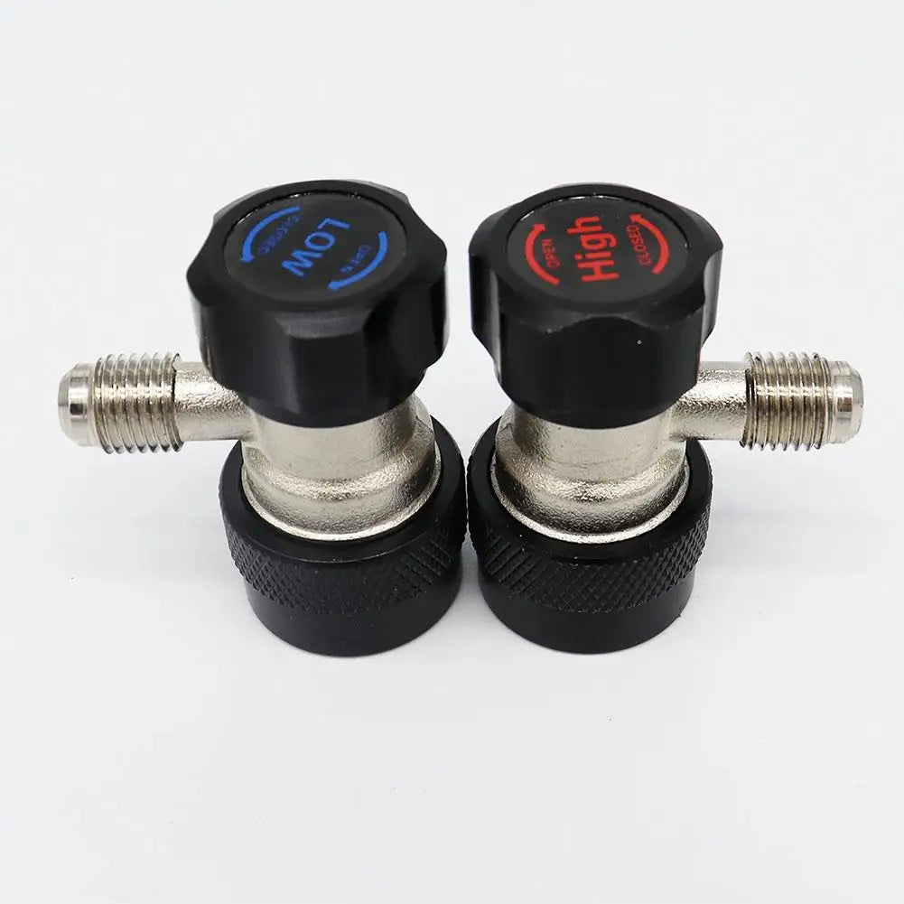 R134a/R1234yf Adjustable Quick Connector Refrigerant Adapter Set, Car A/C, 1 Pair