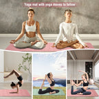 TPE Yoga Mat Non-Slip Eco-Friendly 57x183cm Exercise Mat Mint Green or Pink
