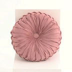 Throw Pillow Hand Sewn Pleated 3D Dutch Velvet Pumpkin Backrest Waist Lumbar Support Cushion Mat For Sofa Bed Floor Office Chair