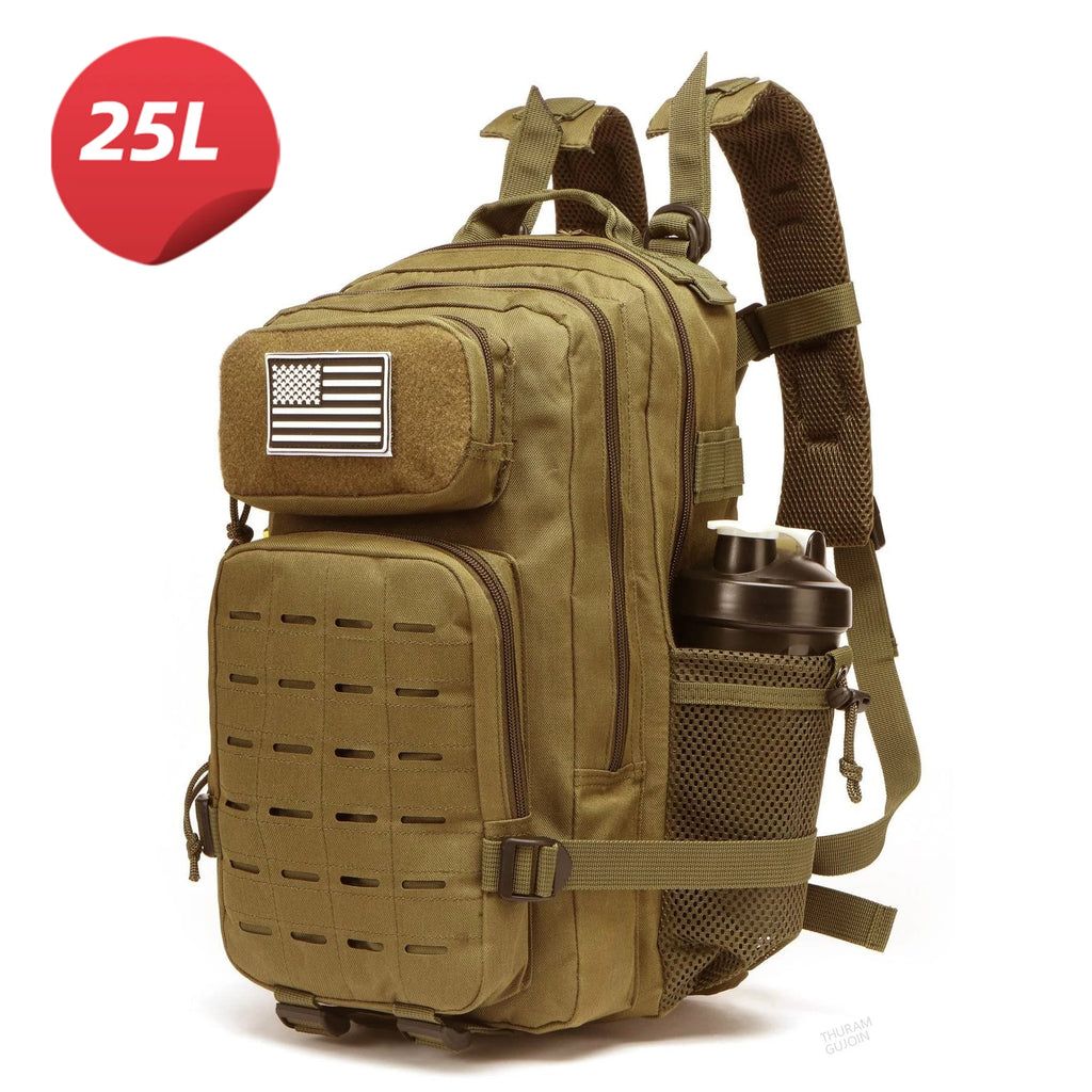 25L/50L Waterproof with 2 Bottle Holders Backpack Gym Outdoor Travel Hiking Fishing Trekking Backpacks 13inch Laptop Bag