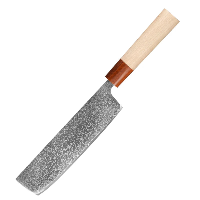 1-7PCS 67 Layer Damascus Steel knife 8 inch chef knife Japanese  Cut Meat Kitchen Knife Super sharp kitchen Nakiri Knife