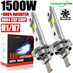 H1 LED Headlight Bulbs CANBUS Lights Mini Lamp 1:1 Size New Wireless H1 Fog Light with Fan Car LED Plug & Play 6000K 12V