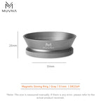 MUVNA Espresso Dosing Funnel, Coffee Portafilter Funnel with 8 Magnetized Steel, Compatible with 51/53/58mm Portafilter