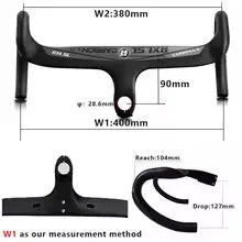 RXL SL Carbon Road Handlebar Integrated Racing Bike Speed 28.6 Black Internal Routing Drop Handle Bars For Bicycle 400/420/440