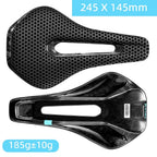 RYET 3D Printed Full Carbon Bike Saddle, 135/145/155mm MTB Gravel Road Seat