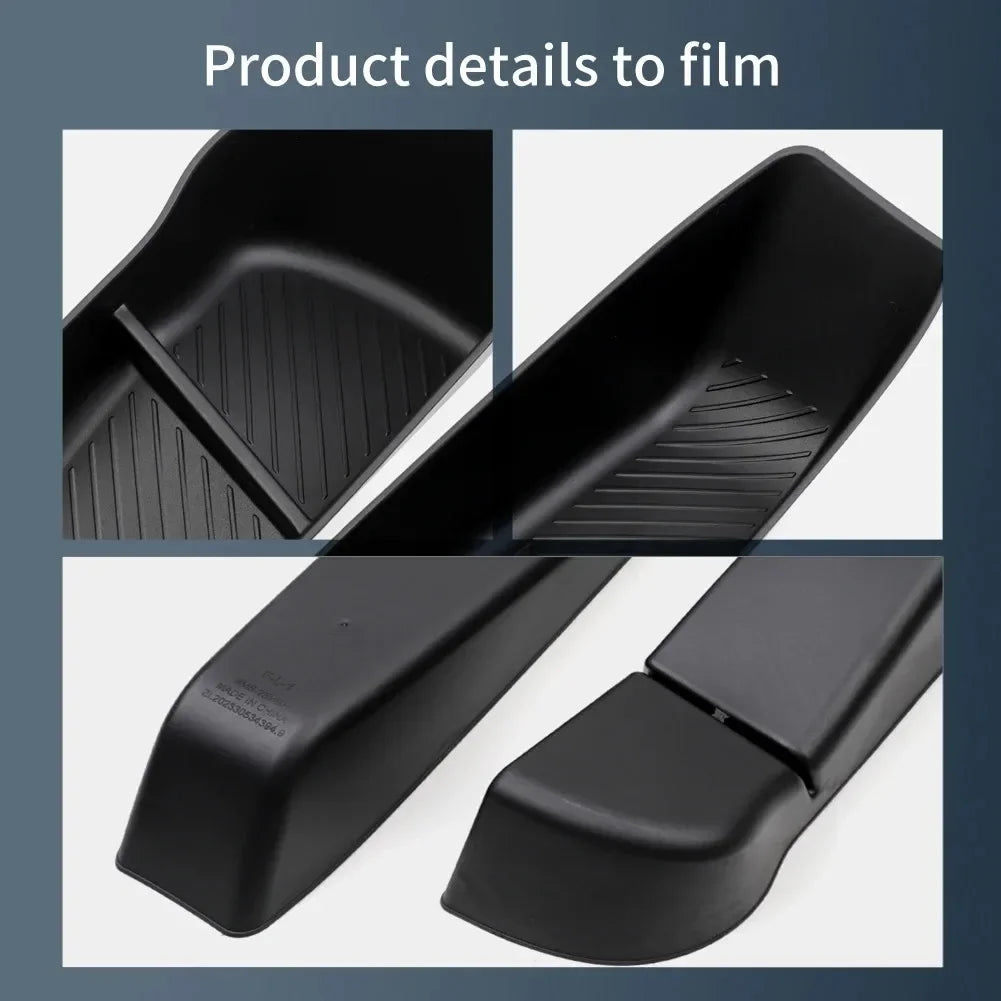 For Tesla NEW Model S X 2023 - 2026 Door Side Storage Box TPE Front Rear Door Handle Organizer Tidying Car Door Slot Accessories