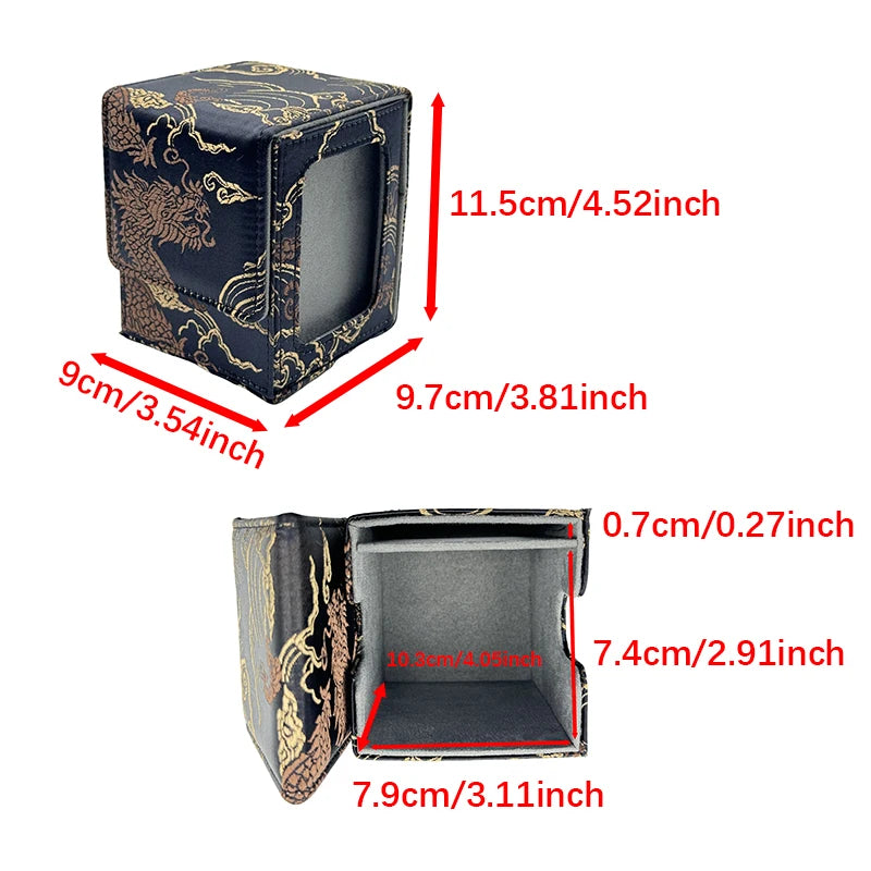 120+ textile crafts Trading Card Deck Box Holder Commander Card Organiser Case for  Board Games Collectible Card Cases Gifts
