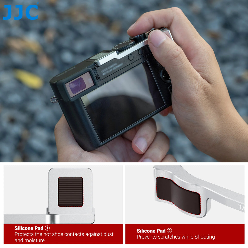 JJC Aluminum Alloy Metal Thumb Grip for Leica D-LUX8 Camera with Hot Shoe Cover Protector Thumb Grip Holer