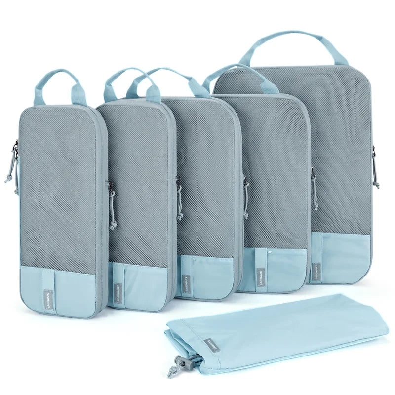 BAGSMART Packing Cubes Compression Storage Bag Travel Lightweight Suitcase Organizer Accessories  Luggage Organizer Travel Bag