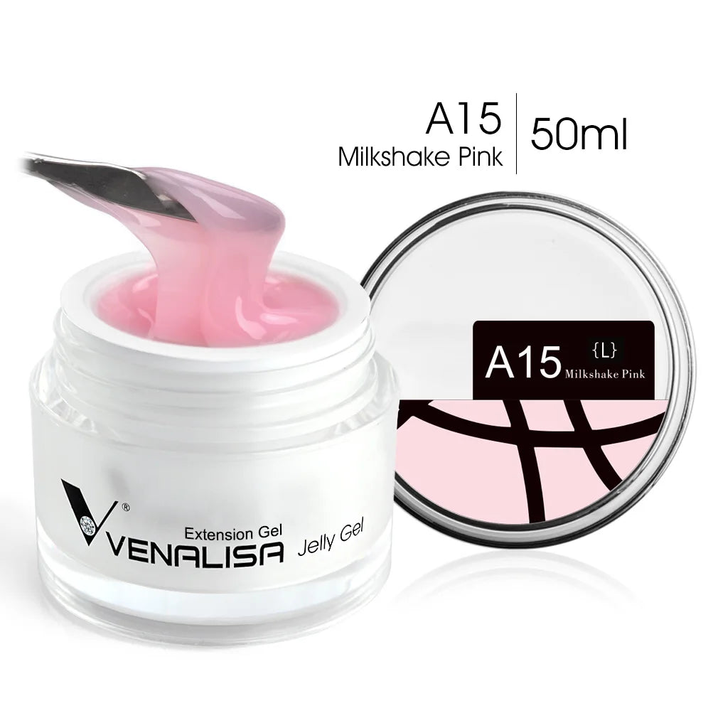 VENALISA Jelly Builder Gel 50ml Pink Nude Soak Off UV LED Hard Gel Nail Extension